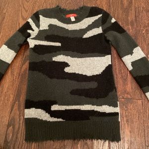 100% cashmere camo sweater
